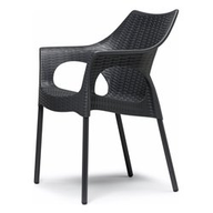 Scab Design Poltrona olimpia antracite gambe alluminio verniciate antracite 2277_AV_81