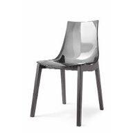 Connubia Calligaris Sedia legno cucina LED W CB/1507 Struttura P201 fg. NOCE Sedile P848 san TRASPARENTE