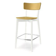 Connubia Calligaris Sgabello legno JELLY CB/1529 Struttura P94 fg.lac. BIANCO OTTICO OPACO Sedile P94 pp BIANCO OTTICO OPACO