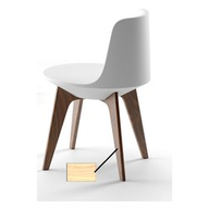 Plust Seduta Planet Chair Nero Perla 87 - Gambe Betulla Scuro 6314-87
