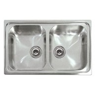 Lavello Elleci LIR350SAC 2 vasche in Acciaio inossidabile da 79 cm