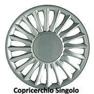 Co.Ra Copricerchio universale Dynamic 16" in ABS metallizzato 119396