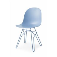 Connubia Calligaris Sedia metallo cucina ACADEMY CB/1664 Struttura P16 mt. GRIGIO OPACO Sedile P100 pp SKY BLUE OPACO