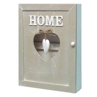 Amicasa Cassetta Portachiavi 6 Ganci 20x27 cm Legno/bianco Home Art 15