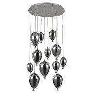 B2 Light Lampadario a Sospensione D 600 x H min 300 / max 1000 mm 12 x 40W G9 Cromo 0570404