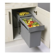 Gollinucci Raccoglitore differenziata da incasso Estrazione frontale ad apertura manuale 1 x 40 lt Grigio 6294GS