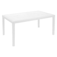 Ipae - Progarden Tavolo da esterno Polipropilene 150 cm 90 cm Bianco Prince PRI016BI