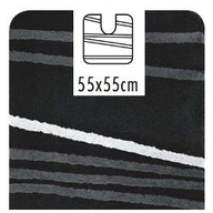 Spirella Tappeto bagno per WC acrilico cm 55x55 Nero 10.16937