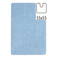 Spirella Tappeto per bagno base Wc in microfibra polyestere cm 55x55 celeste 10.12422