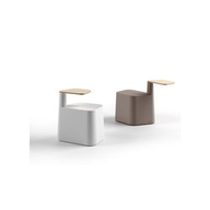 Plust Sgabello Sat Con Piano In Legno Tortora 6271-g9