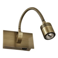 B2 Light Lampada da Parete L 115 x H 65 x P 325 mm 1 x 3W LED Brunito