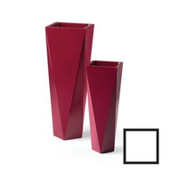 Plust Vaso in Polietilene Diamond 98 Altezza 98 cm Bianco Laccato Indoor/Outdoor 6514-03