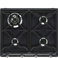 Piano cottura tipo Gas Smeg SR964NGH con 4 zone di cottura con larghezza di 60 cm di colore Nero