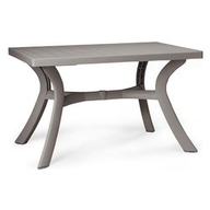 Nardi Tavolo smontabile con foro per ombrellone Resina 120 cm 80 cm Tortora 40121.10.000