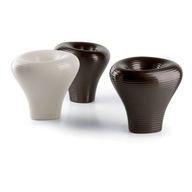 Plust Vaso in Polietilene Tambo Altezza 73 cm Nero Laccato Indoor/Outdoor 6522-07