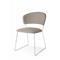 Connubia Calligaris Sedia metallo soggiorno ATLANTIS CB/1527 Struttura P77 mt. CROMATO Sedile G8Q Ekos TORTORA