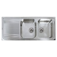 Lavello Elleci LIR500SACDX 2 vasche in Acciaio inossidabile da 116 cm
