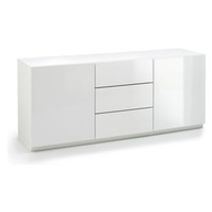Mhf Madia 3 vani doppia anta e 3 cassetti Bianco laccato lucido cm 180x48x48 collezione giorno Marina XAA4301