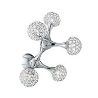 B2 Light Lampada da soffitto D 450 x H 320 mm 5 x 40W G9 / 240V IP20 Cromo 0500577