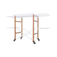 Foppapedretti Stendibiancheria Struttura impermeabile in faggio H 105 x P 80 x L 174 Noce Gulliver 420012