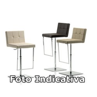 Cattelan Sgabello Penny 50x41x57/106h Base Rotonda Pelle 967 Avorio