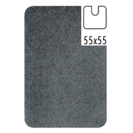 Spirella Tappeto per bagno base Wc in microfibra polyestere cm 55x55 grigio 10.13083