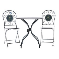 Amicasa Set Bistrò Paris Tavolo D.71 + 2 Sedie 130537B Ferro