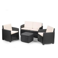 Ipae - Progarden Set Etna 4pz Antracite con cuscini Salottino per interno ed e ETNC04AN