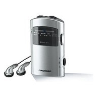 Radio Personale Grundig Micro61 di colore Argento Connessione Cuffie 3,5 mm AM, FM
