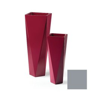 Plust Vaso in Polietilene Diamond 72 Altezza 72 cm Grigio Metallizzato Indoor/Outdoor 6213-84