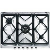 Piano cottura tipo Gas Smeg SRV576GH5 con 5 zone di cottura con larghezza di 72 cm di colore Inox