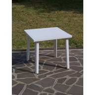 Bica Tavolo da Giardino Weekend bianco Resina 80 cm 80 cm 72 cm