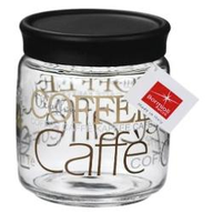 Bormioli Rocco Barattolo per alimenti Vetro e plastica 75 cl Contenitore trasparente e coperchio nero Giara caffè