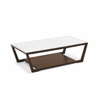 Connubia Calligaris Tavolino ELEMENT CB/5043-R Base P201 imp.nc. NOCE Piano GB vetro temp. SERIGRAFATO NERO