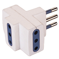 Polypool Adattatore multiplo 3 prese e spina 10A bianco 447