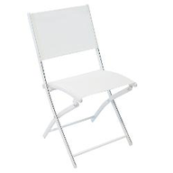 Amicasa Sedia Pieghevole Textilene Bianco LT261