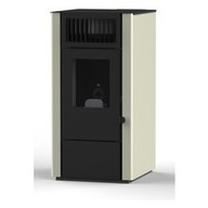 Stufa a Pellet Punto Fuoco DORA Libera Installazione Profondità 50 cm Avorio
