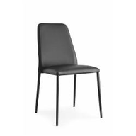 Connubia Calligaris Sedia metallo soggiorno CLUB CB/1462-SK Struttura P15 mt. NERO OPACO Sedile S93 Skuba NERO