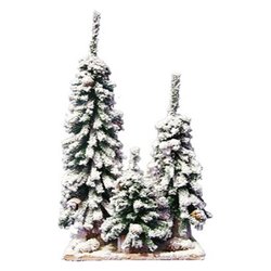 Alberi di Natale Amicasa Composizione 3 alberini innevati 305.10785