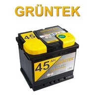 Gruntek Batteria senza manutenzione per autovettura 12 V Capacità 20h a 27°C: 45 Ah 207 x 175 x h. 190 mm 8688