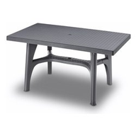 Scab Giardino Tavolo Intrecciato smontabile cm 140 x 80 Colore Antracite 1049