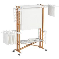 Foppapedretti Stendibiancheria Struttura in legno massiccio H 183 x P 52 x L 107 Lenzuoliere Noce