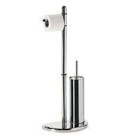 Gedy Colonnina Wc portarotolo e scopino mezza base cromo lucido HI3213