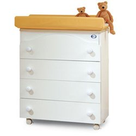 Bagnetto fasciatoio Pali Four colore Bianco completo di pouf 054000