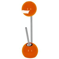 Spirella Colonnina WC con porta rotolo e scopino in acciaio e polystyrene colore Arancio 10.18347