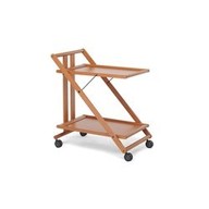 Foppapedretti Carrello pieghevole portavivande Legno Noce H 77 x P 45 x L 69 Sprint 318006