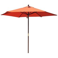 Amicasa Ombrellone da Giardino Legno Sun mt 3 Ecrù 