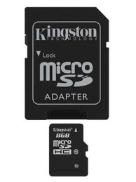 Kingston microSDHC Class 10 UHS-I Card 8GB