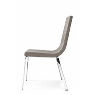 Connubia Calligaris Sedia metallo soggiorno CRUISER CB/1095 Struttura P95 mt. ACCIAIO SATINATO Sedile A08 Denver ANTRACITE