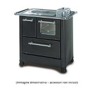 Cucina Legna Nordica ROMANTICA 4,5 scarico a Des potenza termica Potenza termica nom. utile: 6 kW. di colore Nero Antracite